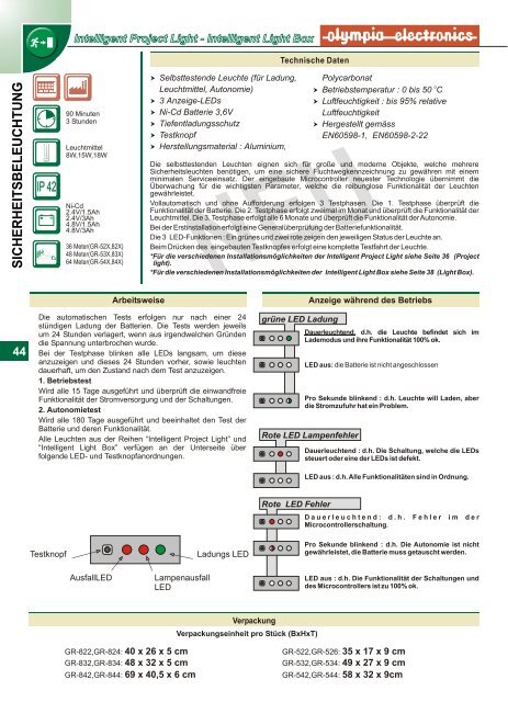 sicherheitsbeleuchtung - Olympia-electronics