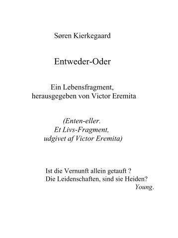 36-Kierkegaard, Soren - Entweder-Oder - anova