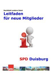 Leitfaden für neue Mitglieder SPD Duisburg