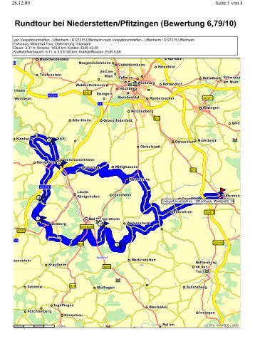 Rundtour bei Niederstetten/Pfitzingen (Bewertung 6,79/10)