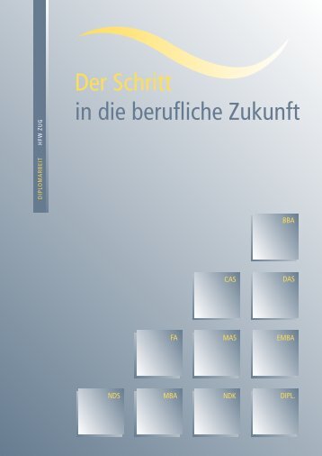 Der Schritt in die berufliche Zukunft - Moodle HFW Zug