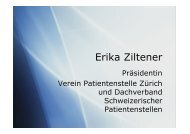 Erika Ziltener, Präsidentin Patientenstelle Schweiz - Consano
