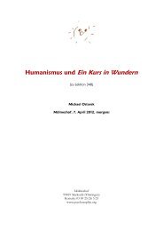 Humanismus und Ein Kurs in Wundern - psychosophie.org