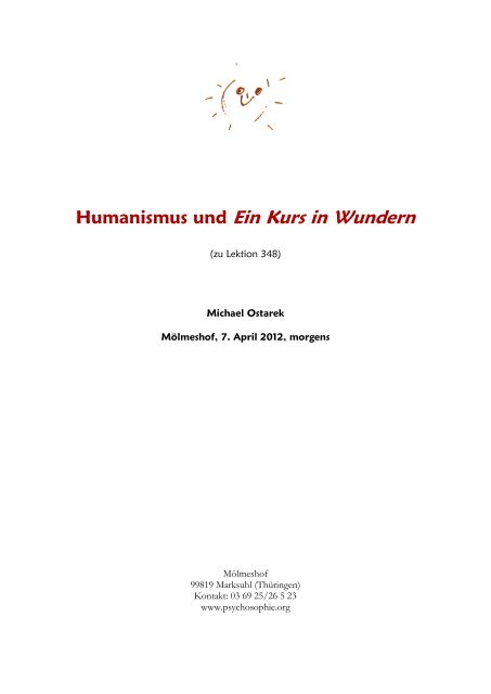 Humanismus und Ein Kurs in Wundern - psychosophie.org
