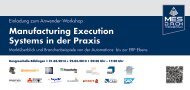 Manufacturing Execution Systems in der Praxis
