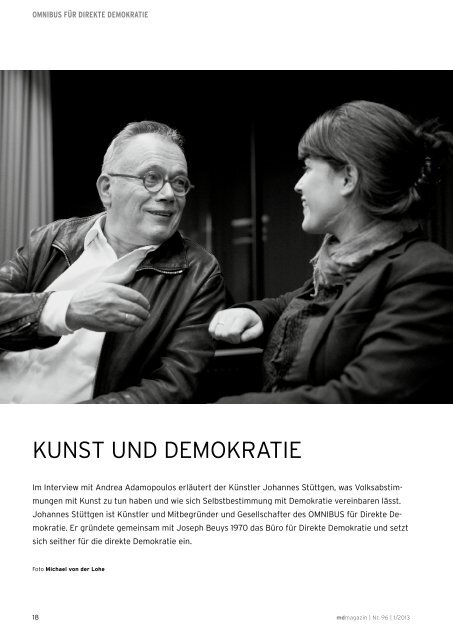 KUNST UND DEMOKRATIE - Omnibus für direkte Demokratie