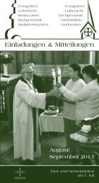 Einladungen & Mitteilungen - Martin-Luther-Kirchgemeinde ...
