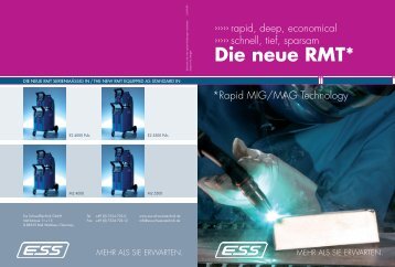 Die neue RMT* - ESS Schweißtechnik