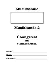 Musikschule Musikkunde 2 Übungstest