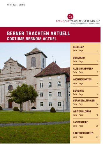 BERNER TRACHTEN AKTUELL - Bernische Trachtenvereinigung