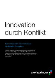Innovation durch Konflikt - Axel Springer AG