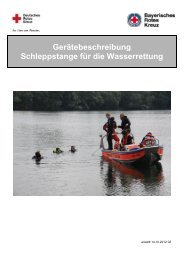 Gerätebeschreibung Schleppstange für die Wasserrettung