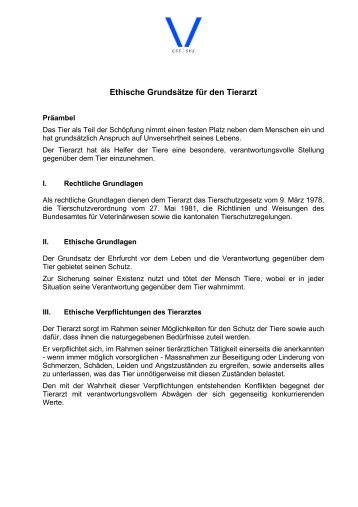 Ethische Grundsätze für den Tierarzt - Akademie für Tierschutz