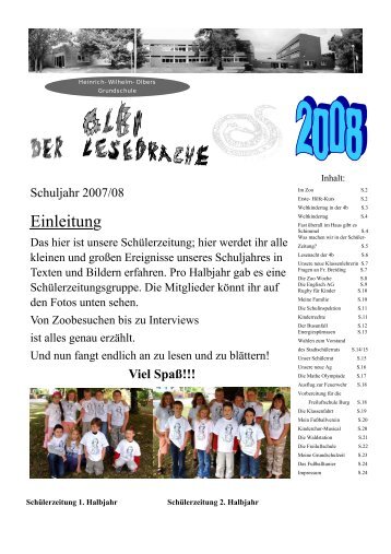 Schülerzeitung Juni 2008 - Heinrich- Wilhelm- Olbers Grundschule