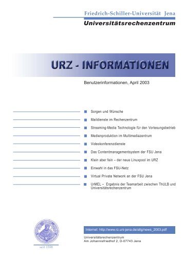 Universitätsrechenzentrum - Friedrich-Schiller-Universität Jena