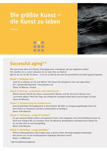 Imageflyer agil - AGIL Gesundheitsmanagement