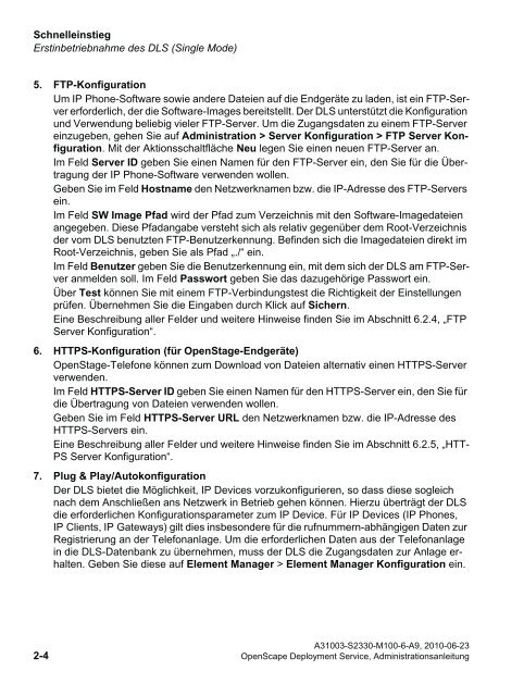 Dokumentation OpenScape Deployment Service - Wiki of Siemens ...