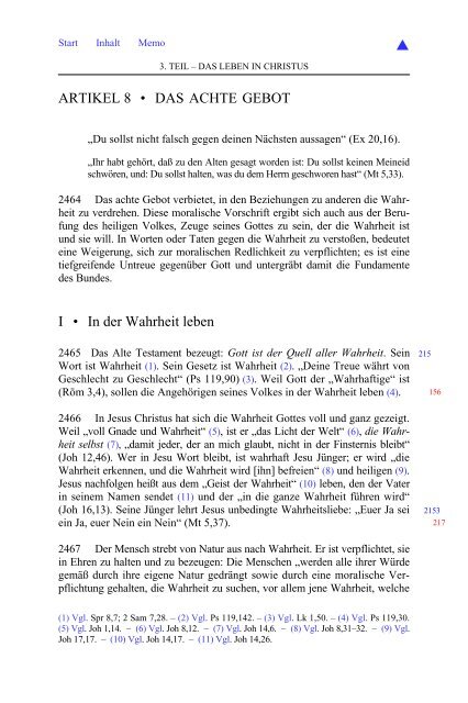 artikel 8 • das achte gebot - Gemeinschaft vom heiligen Josef