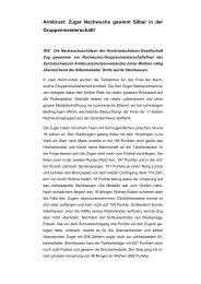 Pressebericht - ASG Zug