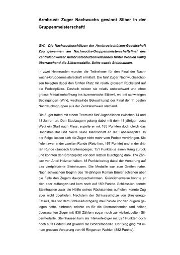 Pressebericht - ASG Zug