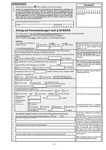 Formblatt 8 - BAföG