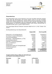 Steuerabschluss - Gemeinde Wattwil