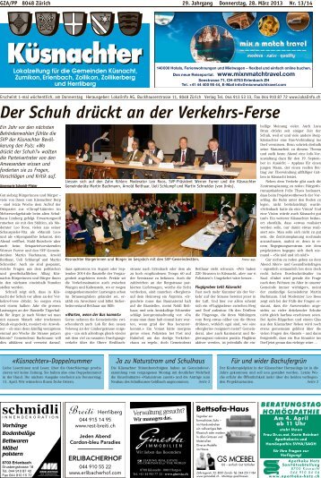 Der Schuh drückt an der Verkehrs-Ferse - Lokalinfo AG