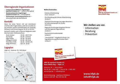 Flyer HfpK e.V. allgemein (PDF) - Hilfe für psychisch Kranke e. V ...