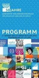 programm - Jüdische Volkshochschule Berlin