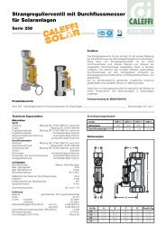 Strangregulierventil mit Durchflussmesser für Solaranlagen - Caleffi