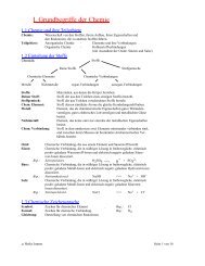 I. Grundbegriffe der Chemie