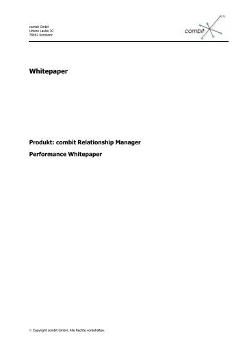 Performance Whitepaper - combit GmbH