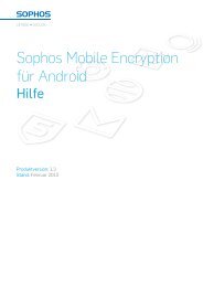 Sophos Mobile Encryption für Android Hilfe