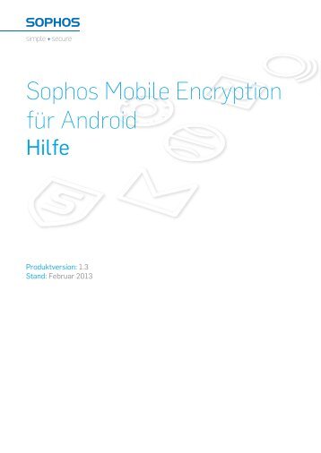 Sophos Mobile Encryption für Android Hilfe