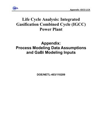 Integrated Gasification Combined Cycle (IGCC) - National Energy ...