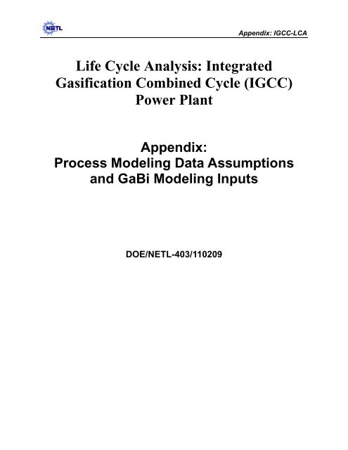 Integrated Gasification Combined Cycle (IGCC) - National Energy ...