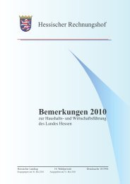 Bemerkungen 2010 - Hessischer Rechnungshof