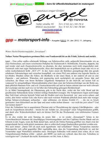 25 jahre – büro für öffentlichkeitsarbeit im motorsport - gerd plietsch ...