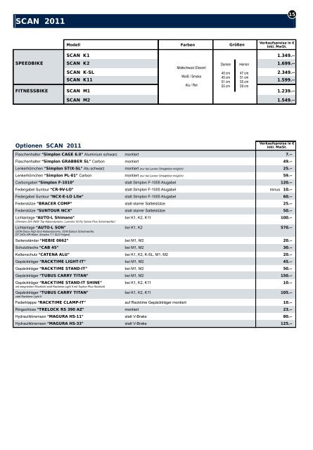 Unverbindlich empfohlene Richtpreise in Euro inkl. Mehrwertsteuer ...