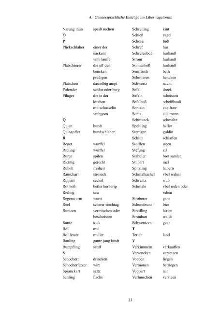 A. Gaunersprachliche Eint