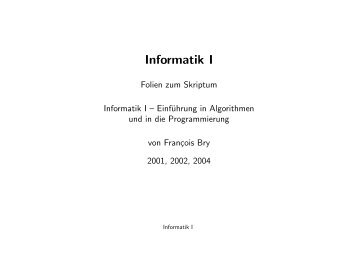 Informatik I