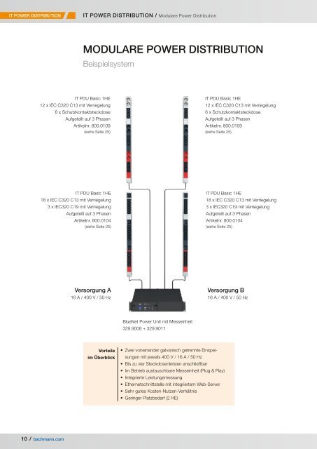 IT Power Distribution - BACHMANN PDF-Katalog - Max Hauri AG