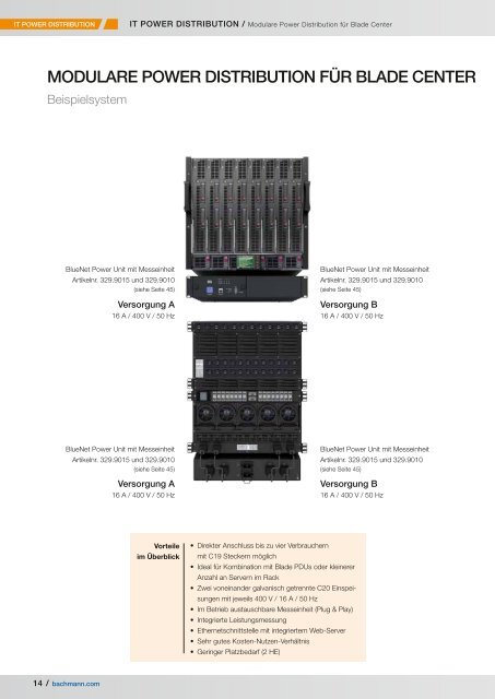 IT Power Distribution - BACHMANN PDF-Katalog - Max Hauri AG