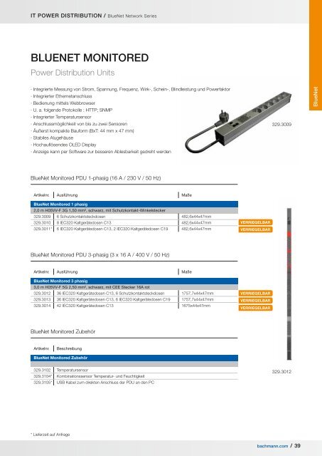 IT Power Distribution - BACHMANN PDF-Katalog - Max Hauri AG