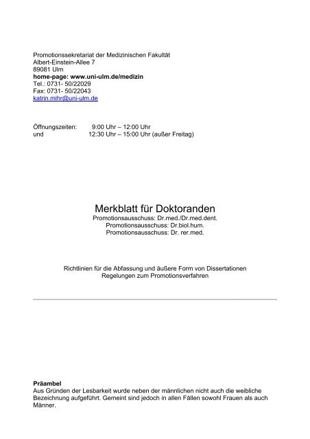 merkblatt dissertation uni ulm merkblatt dissertation uni ulm