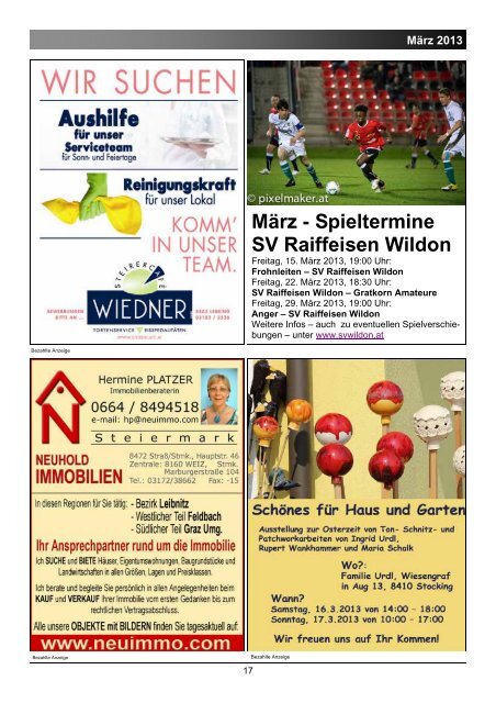 März 2013 - Marktgemeinde Wildon