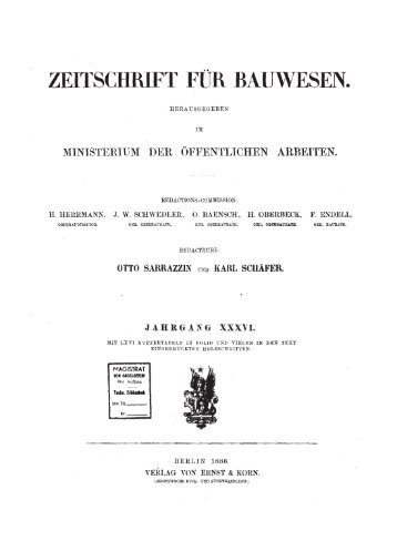 Zeitschrift für Bauwesen, 1886 - Der Kaiser-Wilhelm-Tunnel ... - Bremm