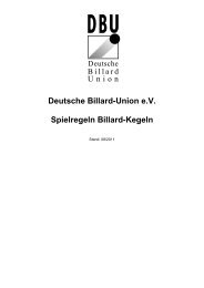 DBU Spielregeln Billard-Kegeln Stand 08/2011 - Deutsche Billard ...