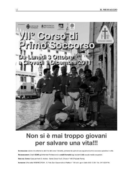 N° 4 2011 Scarica il Messaggio!!! - Misericordia Venezia
