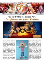 Neu im 4D Kino des Europa-Park: - Freizeitpark Tester Team